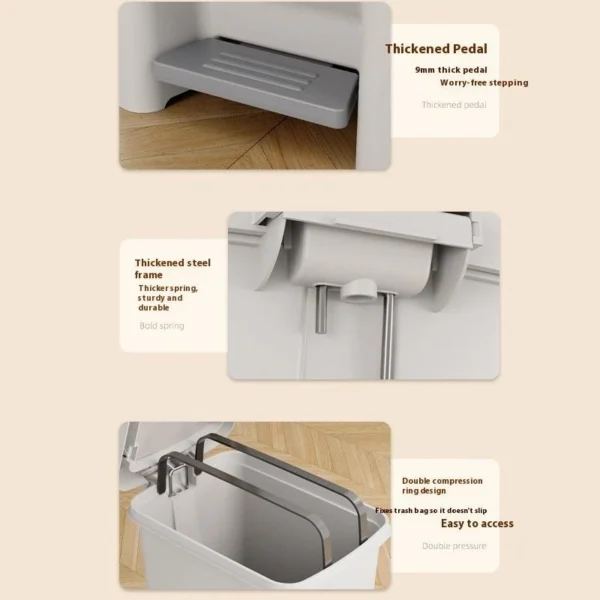 sg-11134201-7rdx1-mda69q9b21fbce Pedal Lid Kitchen Trash Bin