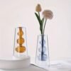 Modern Nordic Style Double-Layer Glass Vase - a Colorful And Creative Design