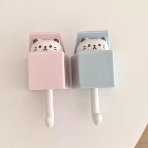 1720677826165-12d7f01a67b144b6b8a37219e3482e99-goods.jpeg 1pcs New Cute Cartoon Cat Hooks with Strong Adhesive