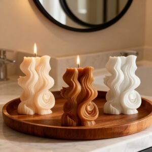 Creative Wave-Patterned Candles