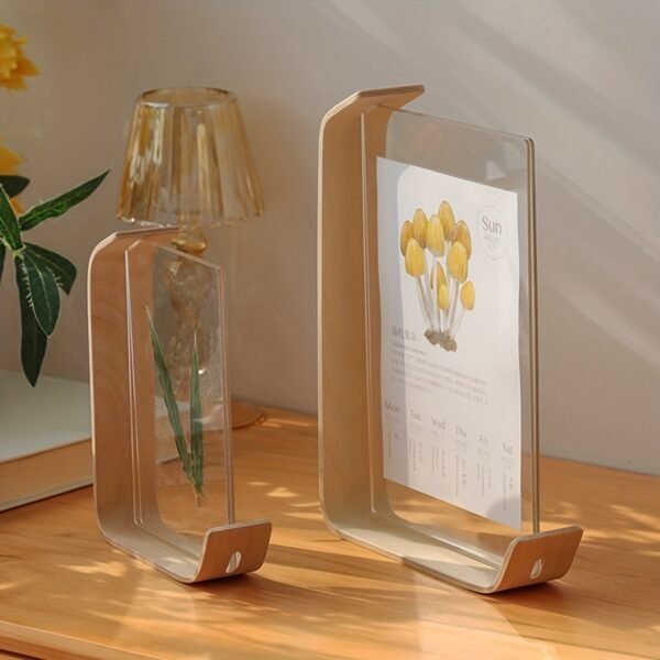 5f4db7c64eb15dd8918fa320028e6f7a.jpg Contemporary Wooden Photo Frame with Acrylic Display, Vertical Rectangle 12.7x17.8cm