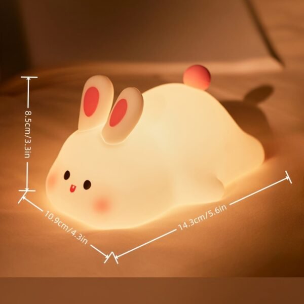 USB Rechargeable Big Face Rabbit Night Light