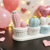 Romantic 3D Printed LOVE Flower Pot Ornament pink
