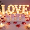 Romantic 3D Printed LOVE Flower Pot Ornament pink