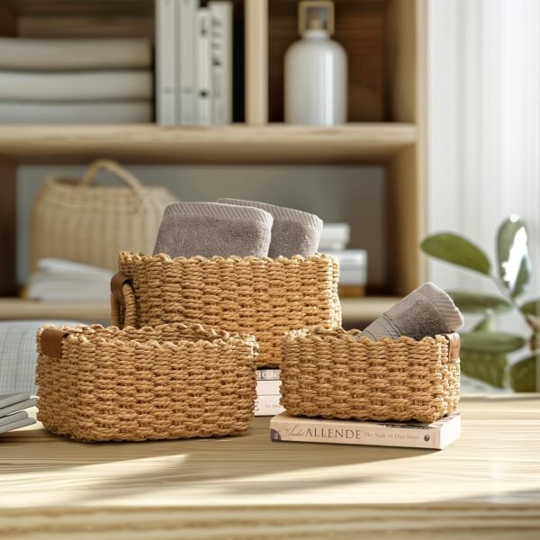 3pcs Woven Storage Basket