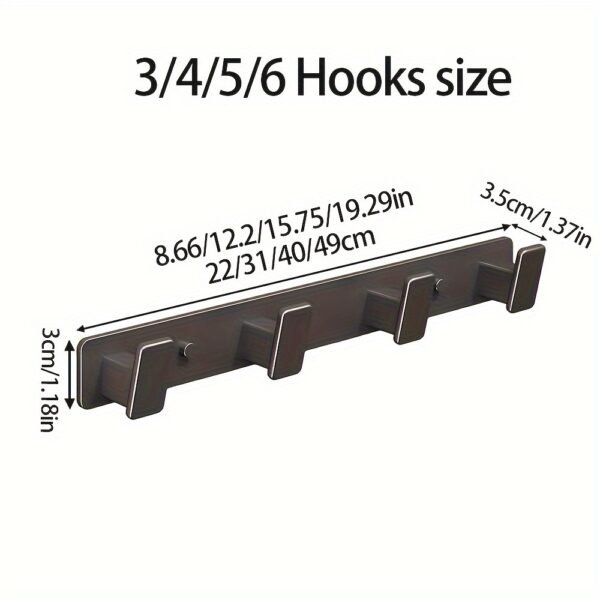 Space Aluminum + ABS Material Wall Hook Rack