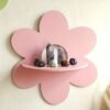 ece964ec-8610-46cb-9110-023b47bf2d29.jpg Pink Flower Floating Shelf - 5-Legged Wall-Mounted Shelf with Clear Frame