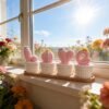 Romantic 3D Printed LOVE Flower Pot Ornament pink