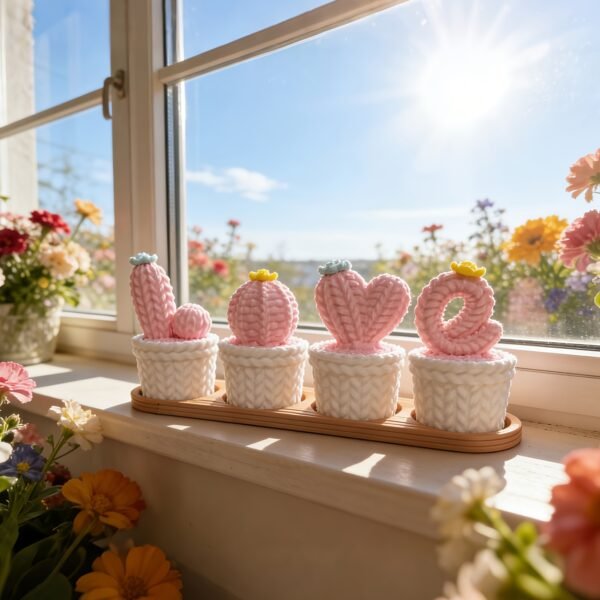 Romantic 3D Printed LOVE Flower Pot Ornament pink