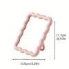 f32b9ef1-317a-423f-897c-569c413284b8.jpg 1pc Wave-Shaped Makeup Mirror, Desktop Stand or Wall-Mounted Vanity Mirror
